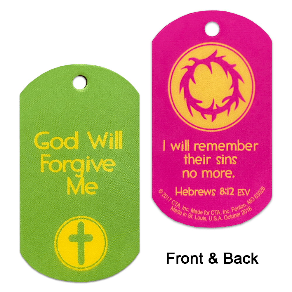 Set of 6 laminated Truth Tags, 1" x 2", each with a 1/8" hole for attaching a chain.
615122-14833-4