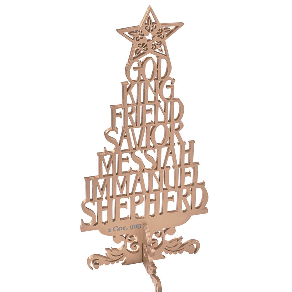 Names of Jesus Wooden Ornament standing