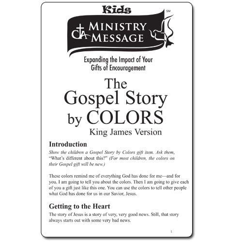 Gospel Story by Colors Ministry Message (KJV)
