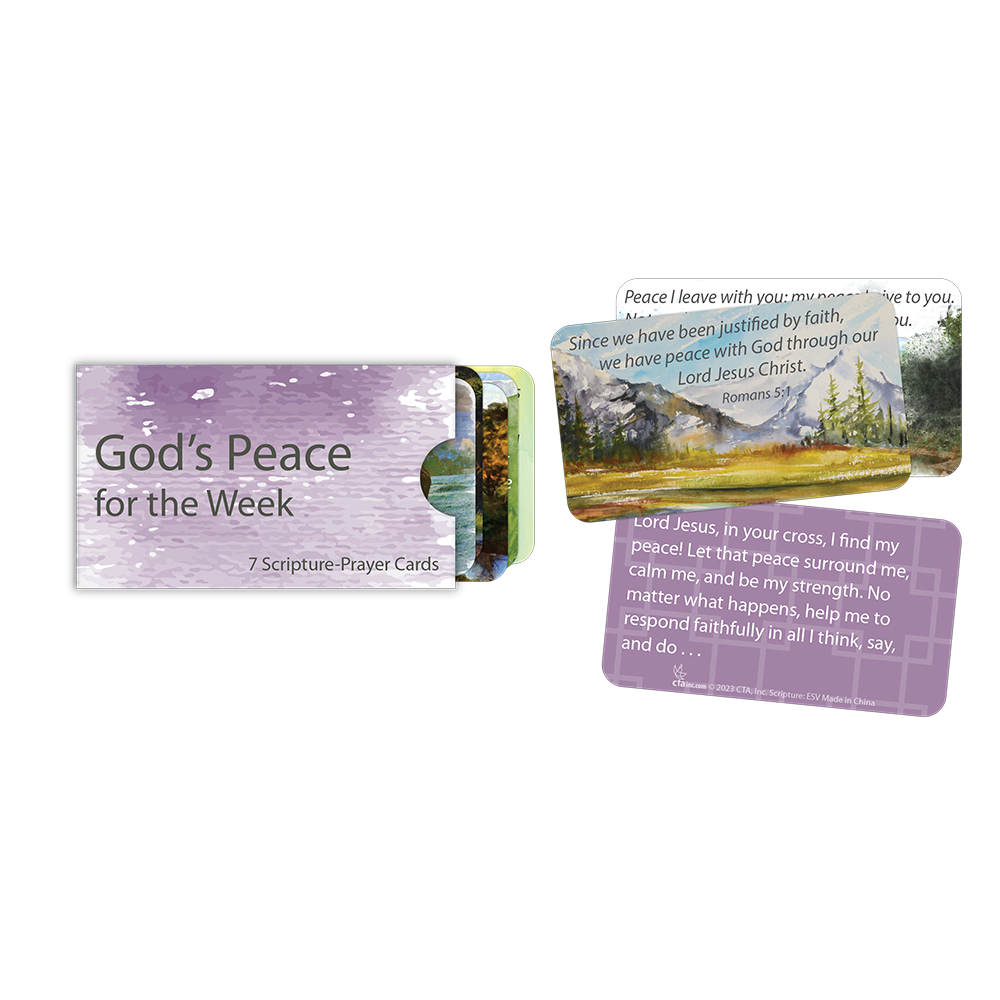 God's Peace for the Week - Scripture Prayer Cards in Sleeve