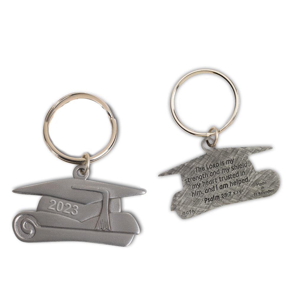2023 Graduation Zinc with Pewter-Finish Dated Key Chain