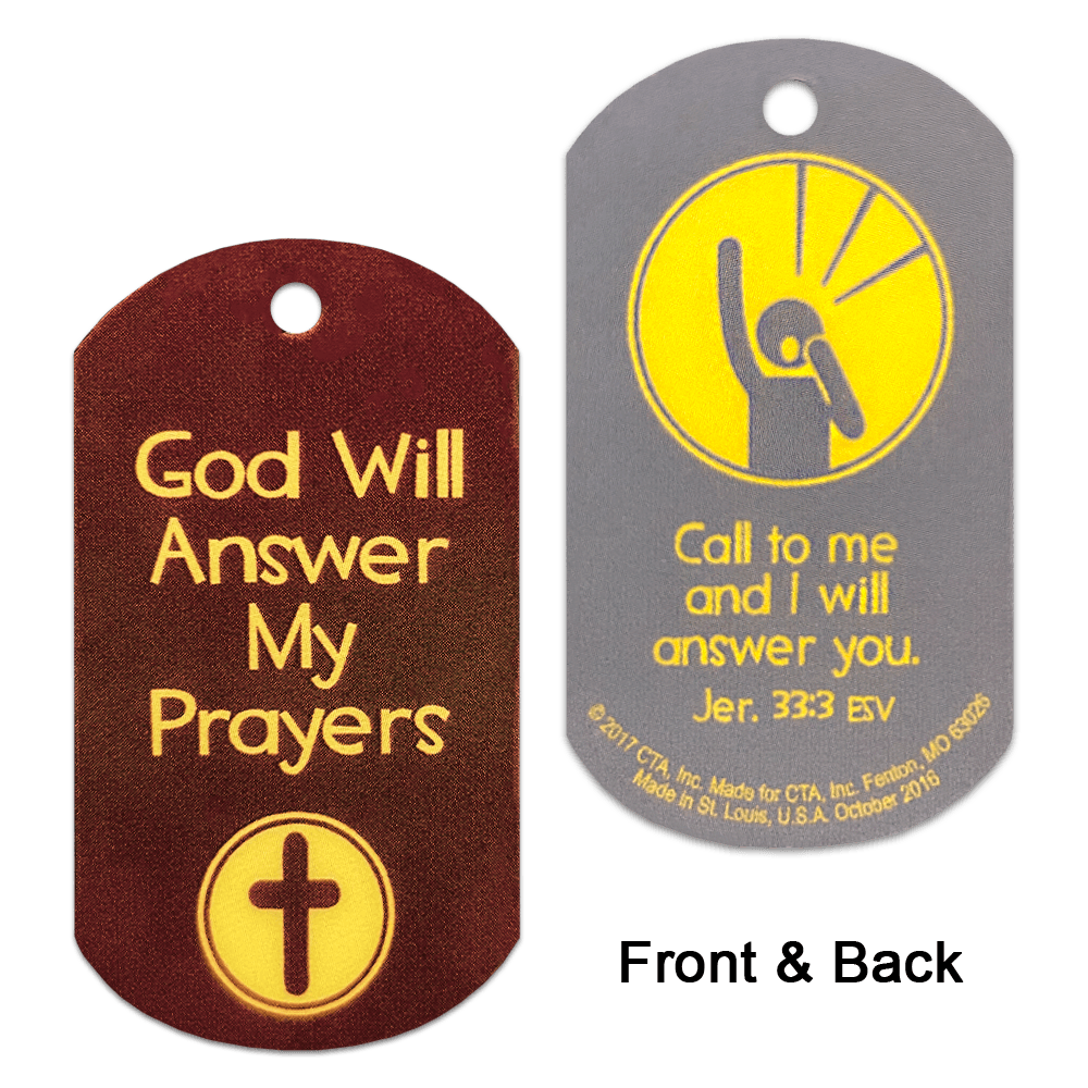 Set of 6 laminated dog tags, 1" x 2", each with a 1/8" hole for chain attachment.
615122-14830-3