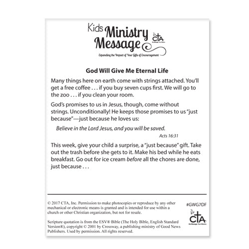 God Will Give Me Eternal  Life Dog Tags Ministry Message DOWNLOADABLE