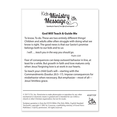 God Will Teach & Guide Me Dog Tags Ministry Message DOWNLOADABLE