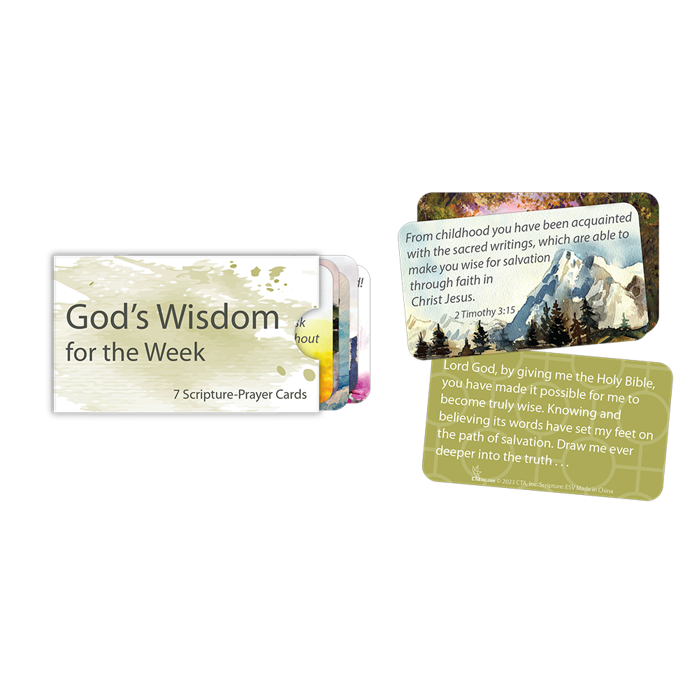 God's Wisdom for the Week - Scripture Prayer Cards in Sleeve