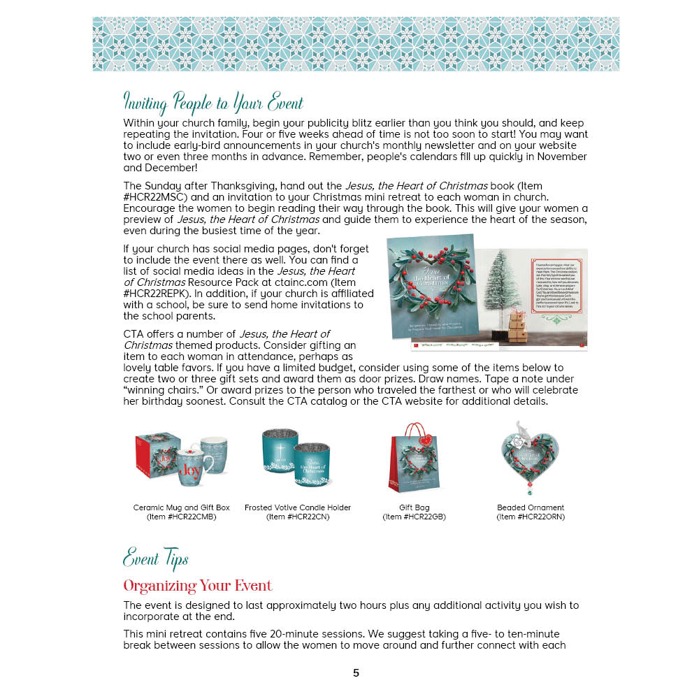 Page 5 of Jesus the Heart of Christmas  Digital Event Planning Guide