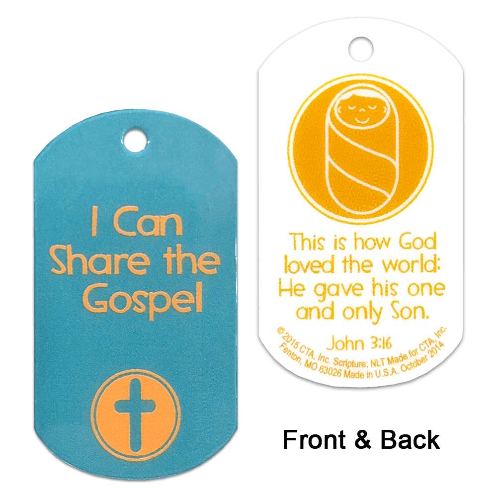 John 3:16 Dog Tags (1 Sheet of 6)