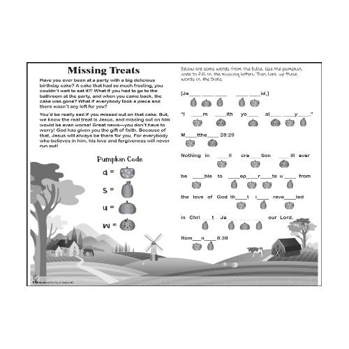 Activity Page - Jesus is the Real Treat