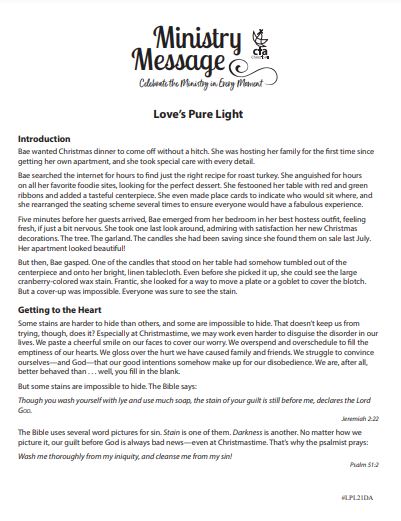 Ministry Message - Love's Pure Light