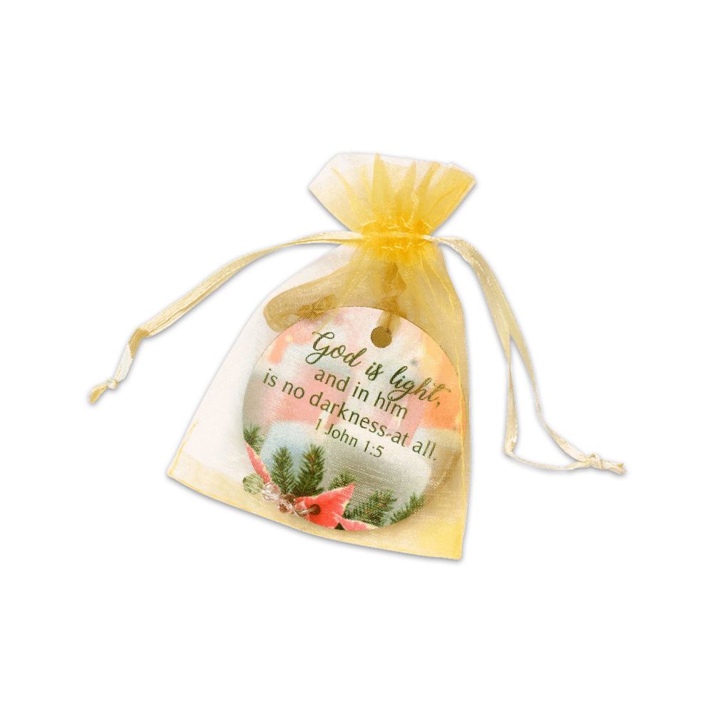 Set of 6 Ornaments/Organza Bags - Love's Pure Light