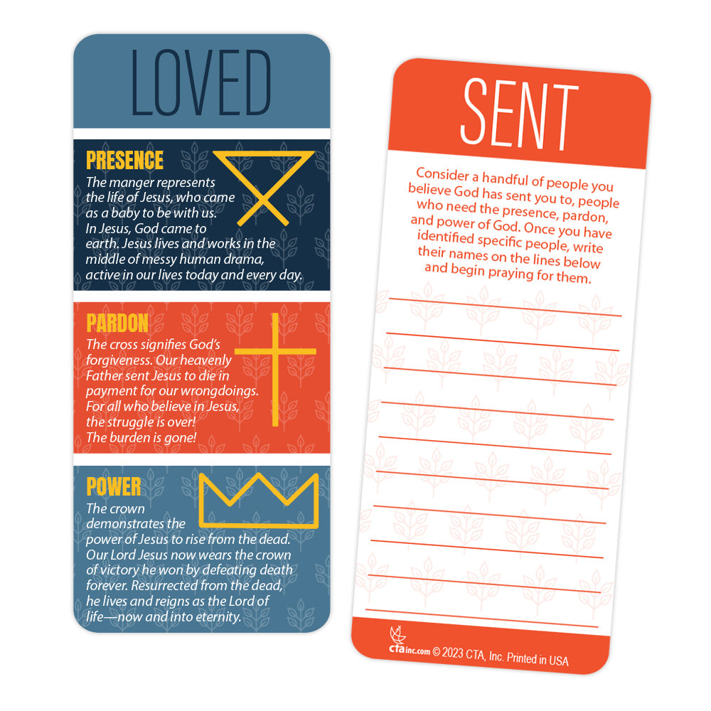 12-Pack  Loved & Sent Faith Journey Bookmarks