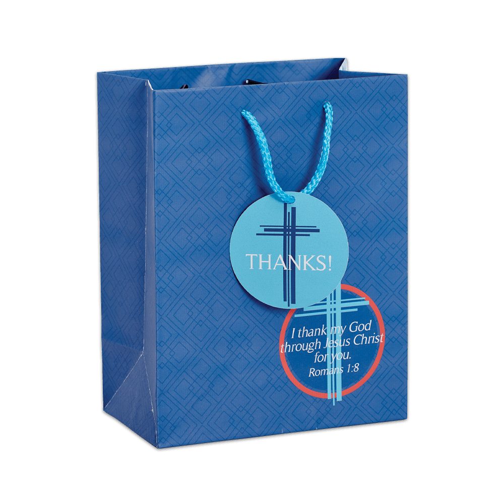 Romans 1:8 Gift Bag with Tag