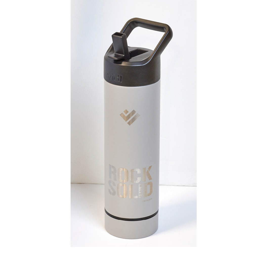 Deluxe Engraved Water Bottle - Grey Bottom with FREE Gift Bag