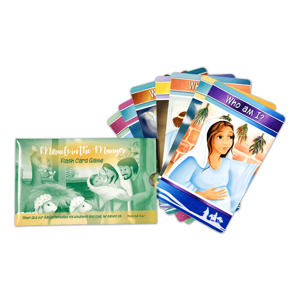 Nativity Flash Cards in Sleeve - Miracle in the Manger