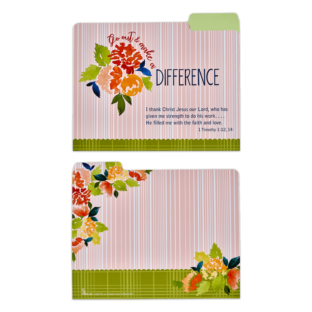 Pack of 6 File Folders - Making A Difference...Inspiring Lives
