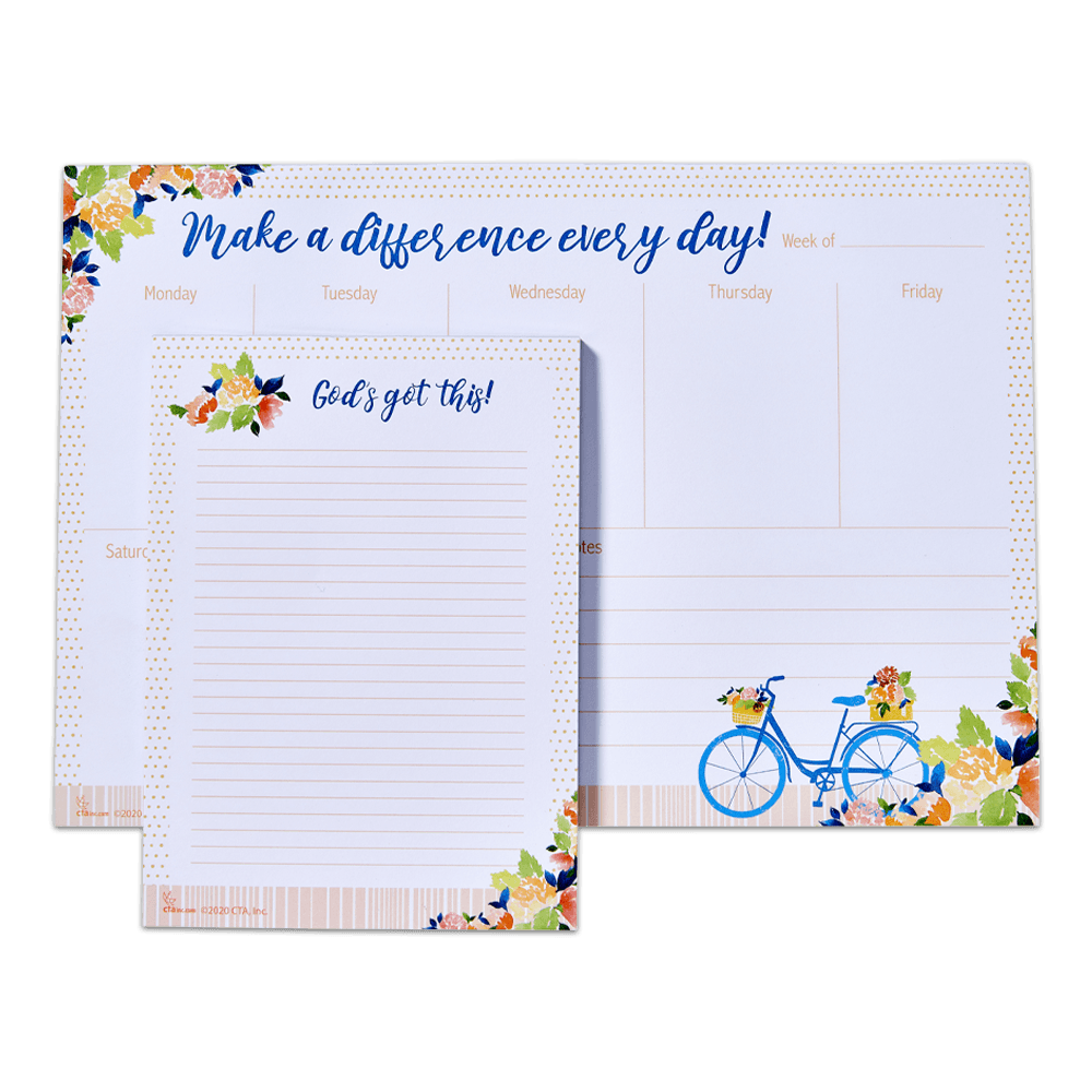Desktop Weekly Planner Gift Set - Making A Difference...Inspiring Lives