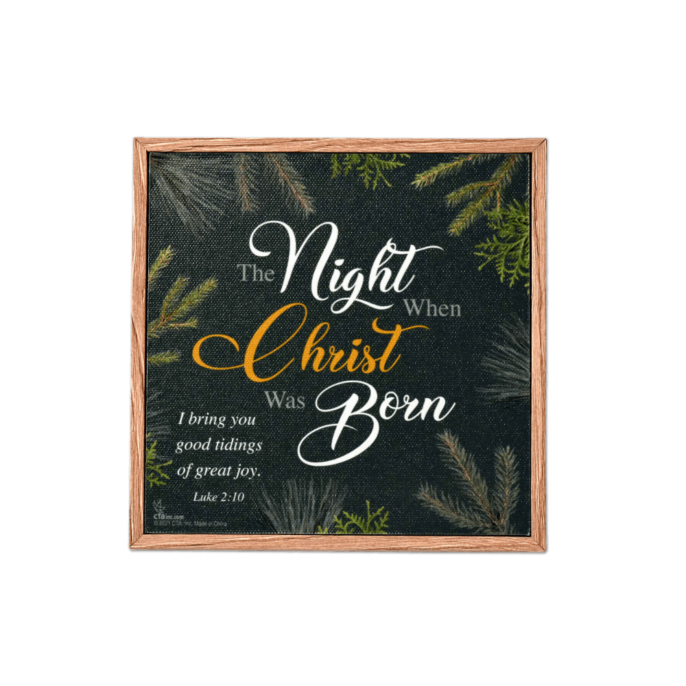 Christian Christmas Framed Art with Scripture