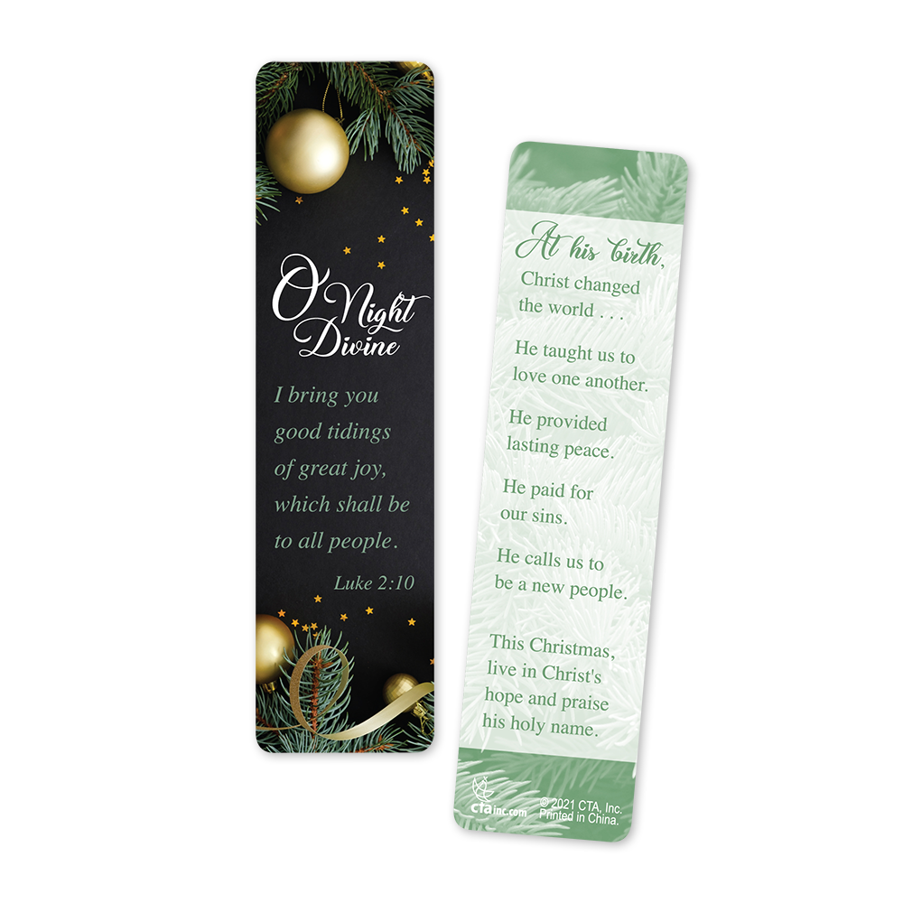 Christian Christmas Bookmark with Bible Verse