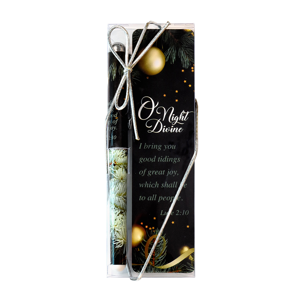 Christian Christmas Pen & Bookmark Gift Set - O Night Divine