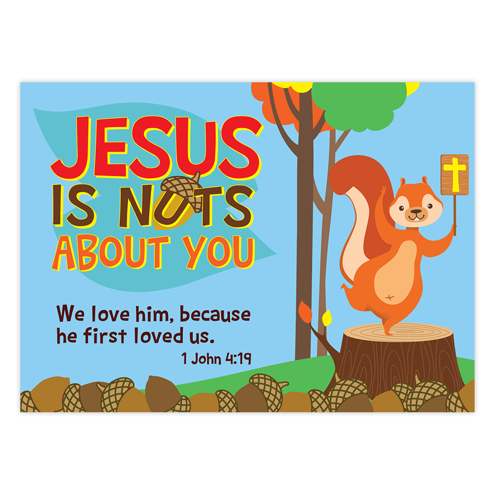 Activity Cards (pack of 12) - Jesus is Nuts About Me