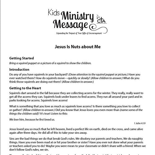 Ministry Message - Nuts About Me