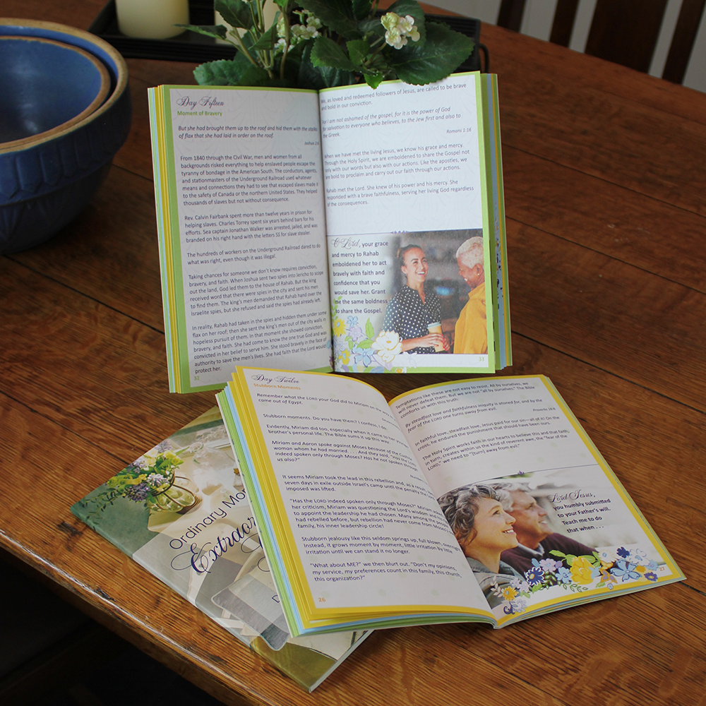 Inside pages of Christian Women's Ministry Devotion Book