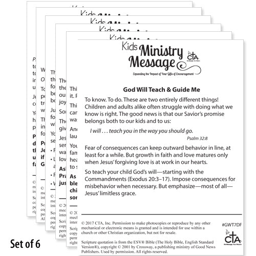 Promises from God Ministry Message Set of 6 - Series 3 DOWNLOADABLE