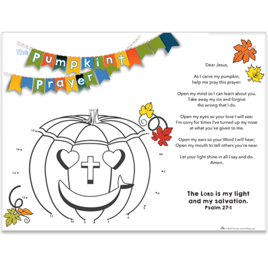 Pumpkin Prayer Placemat