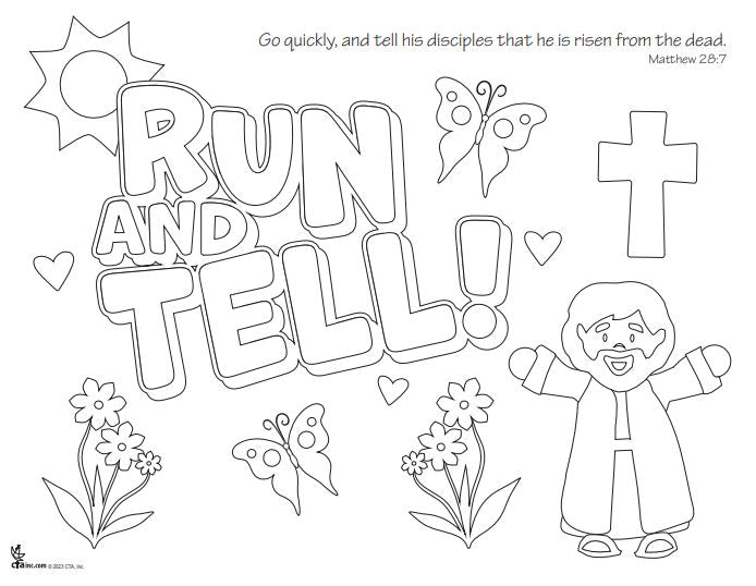 Coloring Page - Run and Tell!