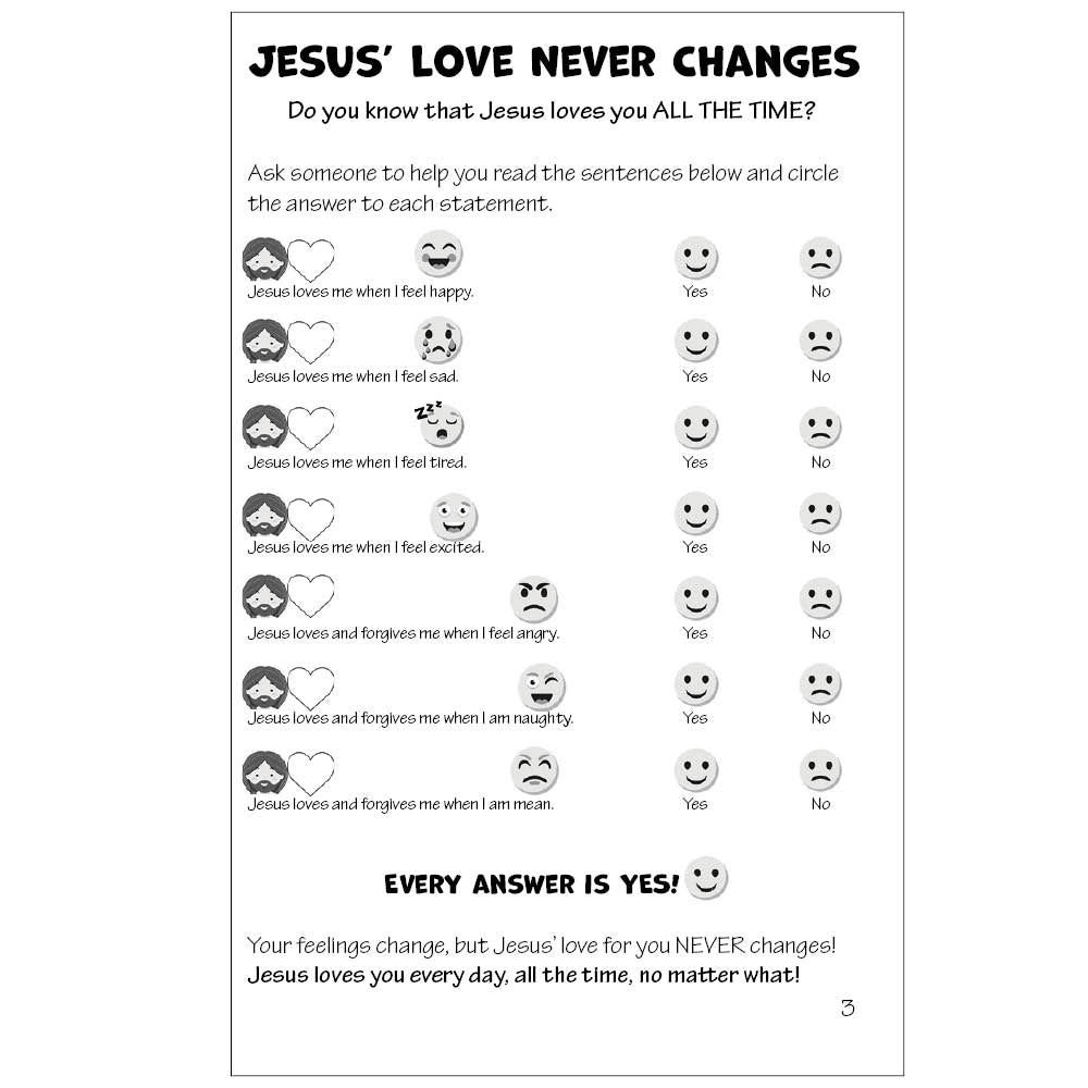 Page 3 of Run and Tell Gospel Fun for Little Ones Activity Book
