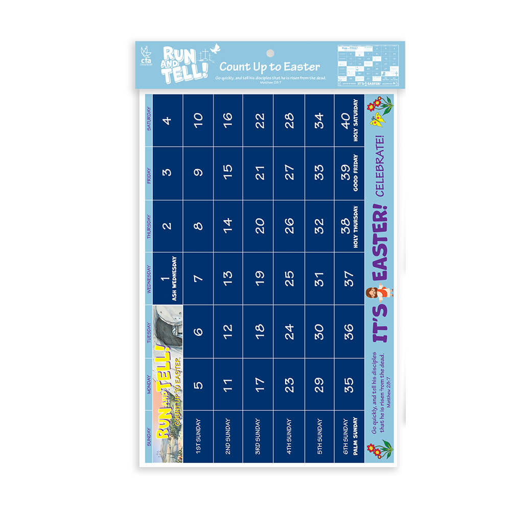 Easter Count Up Activity Calendar - Run and Tell!