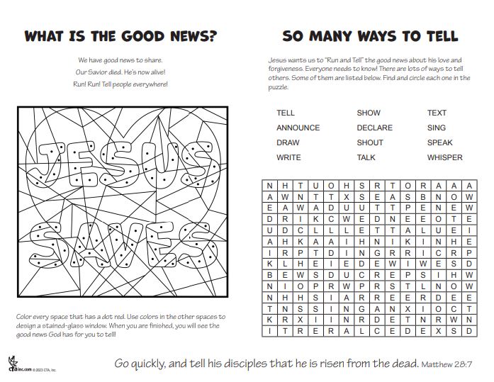 Activity Page Run and Tell!