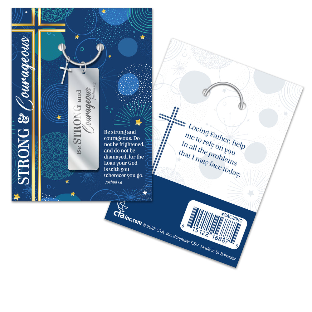 Key Chain & Card - Strong & Courageous