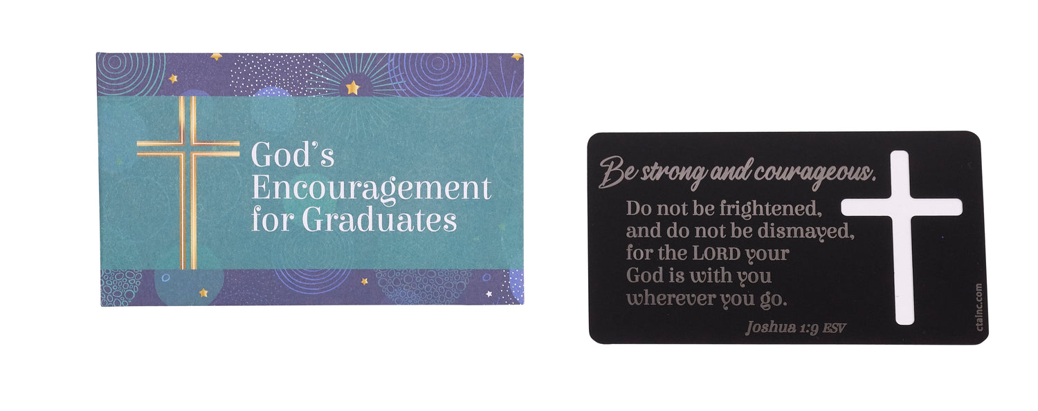Daily Encouragement Wallet Card - Strong & Courageous
