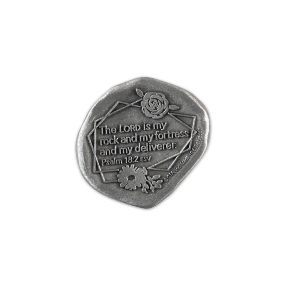 Smooth Stone Reminder - Strong & Courageous
