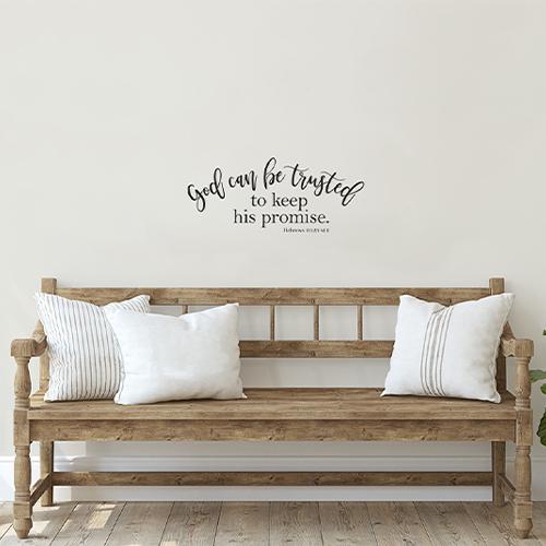 Trust Vinyl Wall Cling - Strong & Courageous