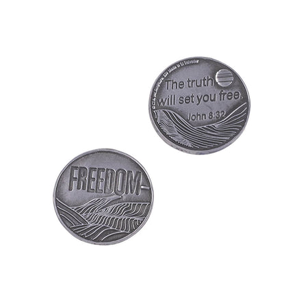 Faith Token Pocket Coin for Men's Ministry - Set Free