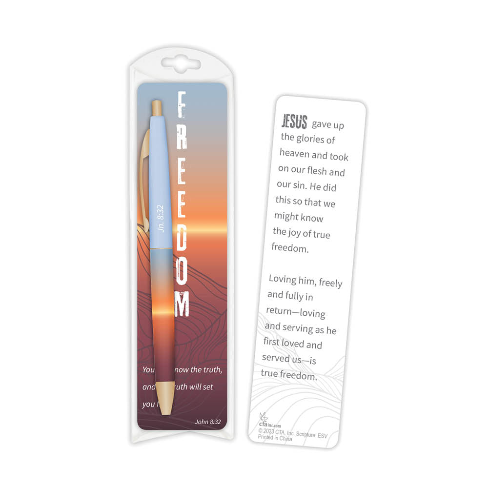 Set Free Pen & Bookmark Gift Set with Bible Verse