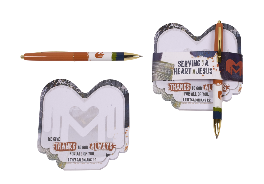 Notepad & Pen Gift Set - Serving with a Heart like Jesus