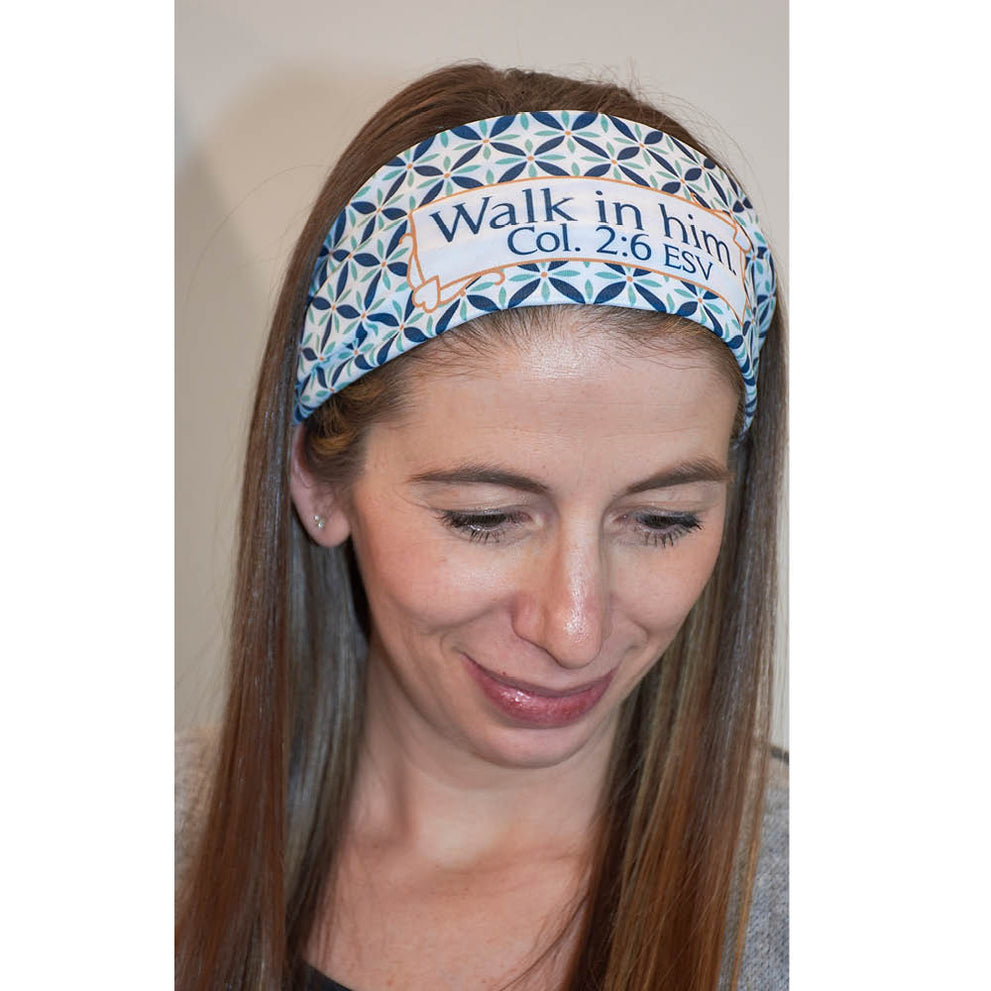 Reversible Headband Stepping Out with Jesus