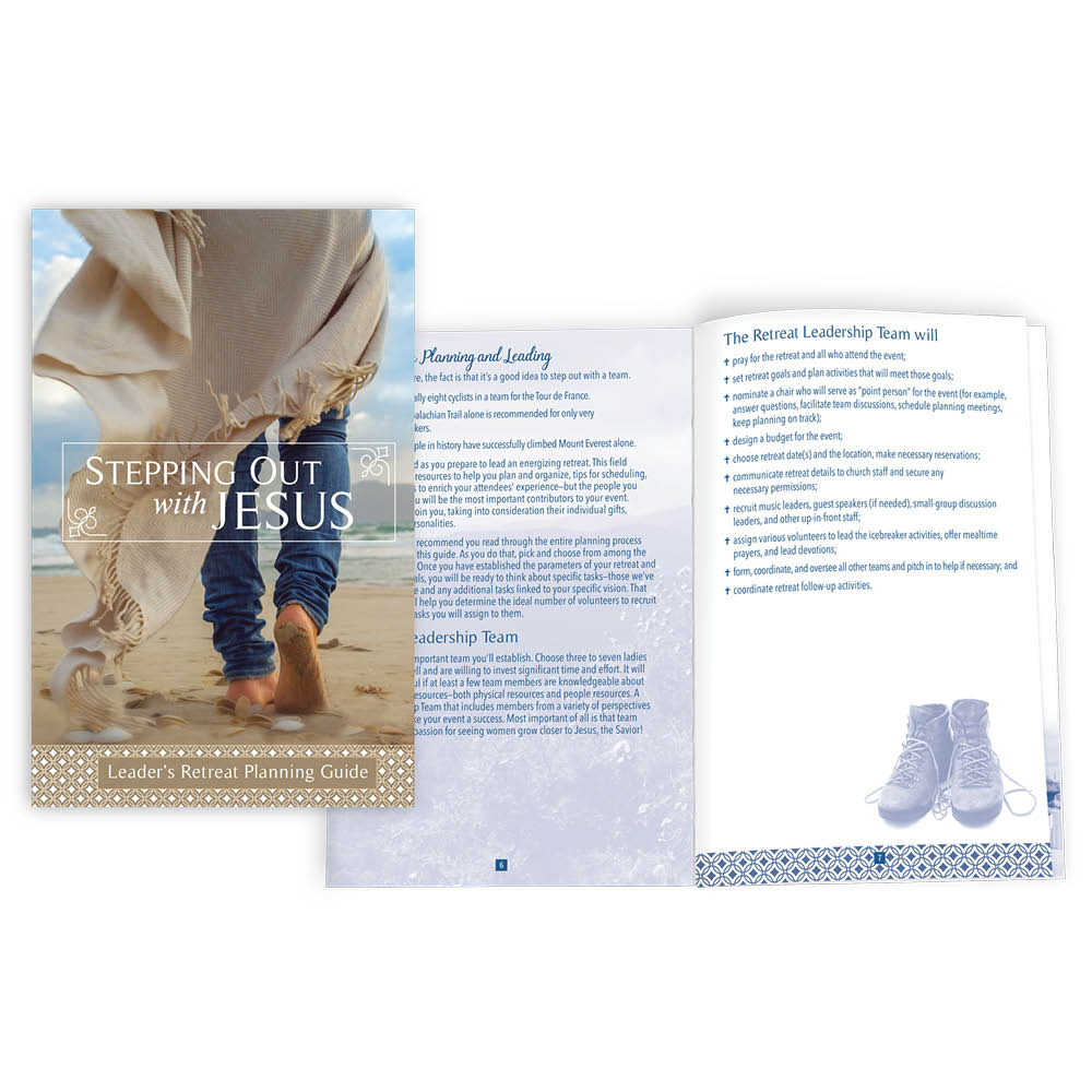 Leaders retreat planning guide for Christian women's ministry retreat - Stepping Out with Jesus