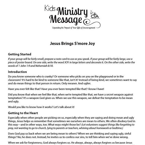 Ministry Message - S'more Joy