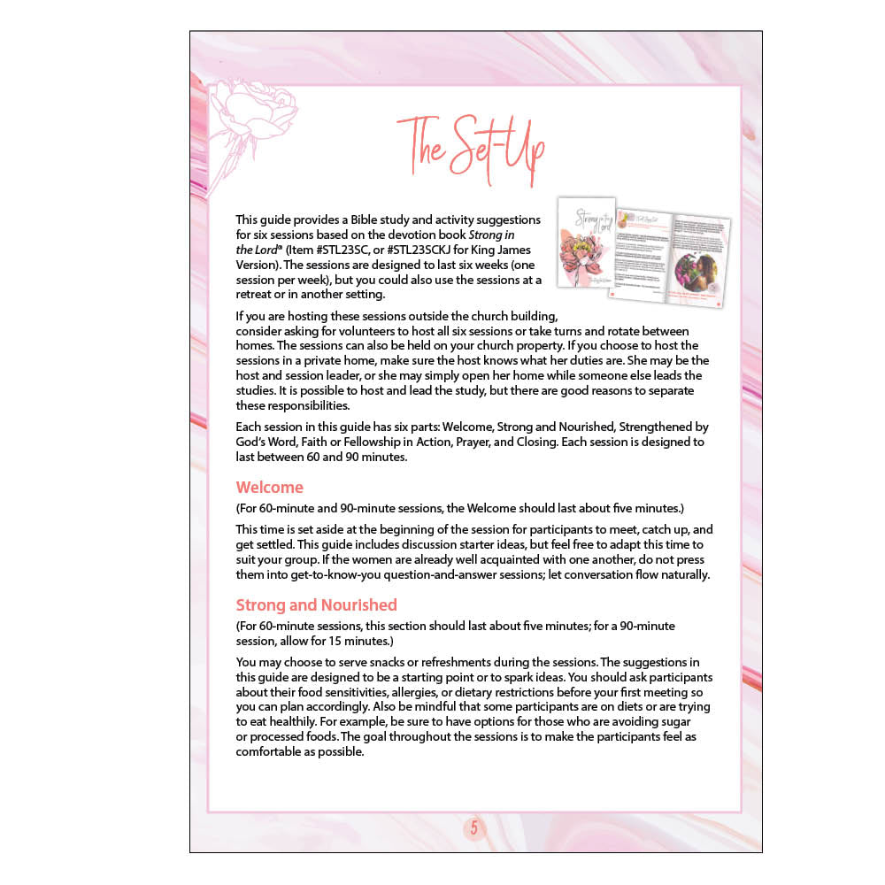 Sample page from Strong in the Lord Digital Bible Study Guide from CTA, Inc