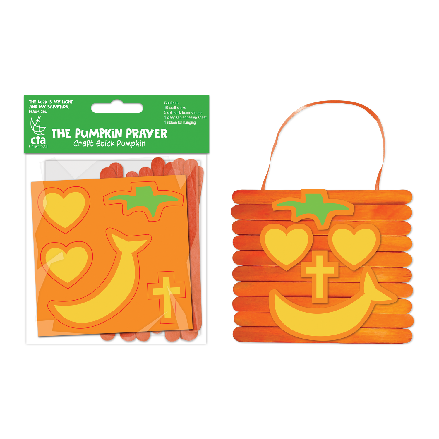 The Pumpkin Prayer Craft Stick Pumpkin with Bible Verse
