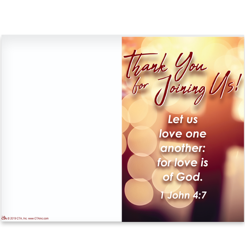 Thank You for Joining Us Bulletin Cover