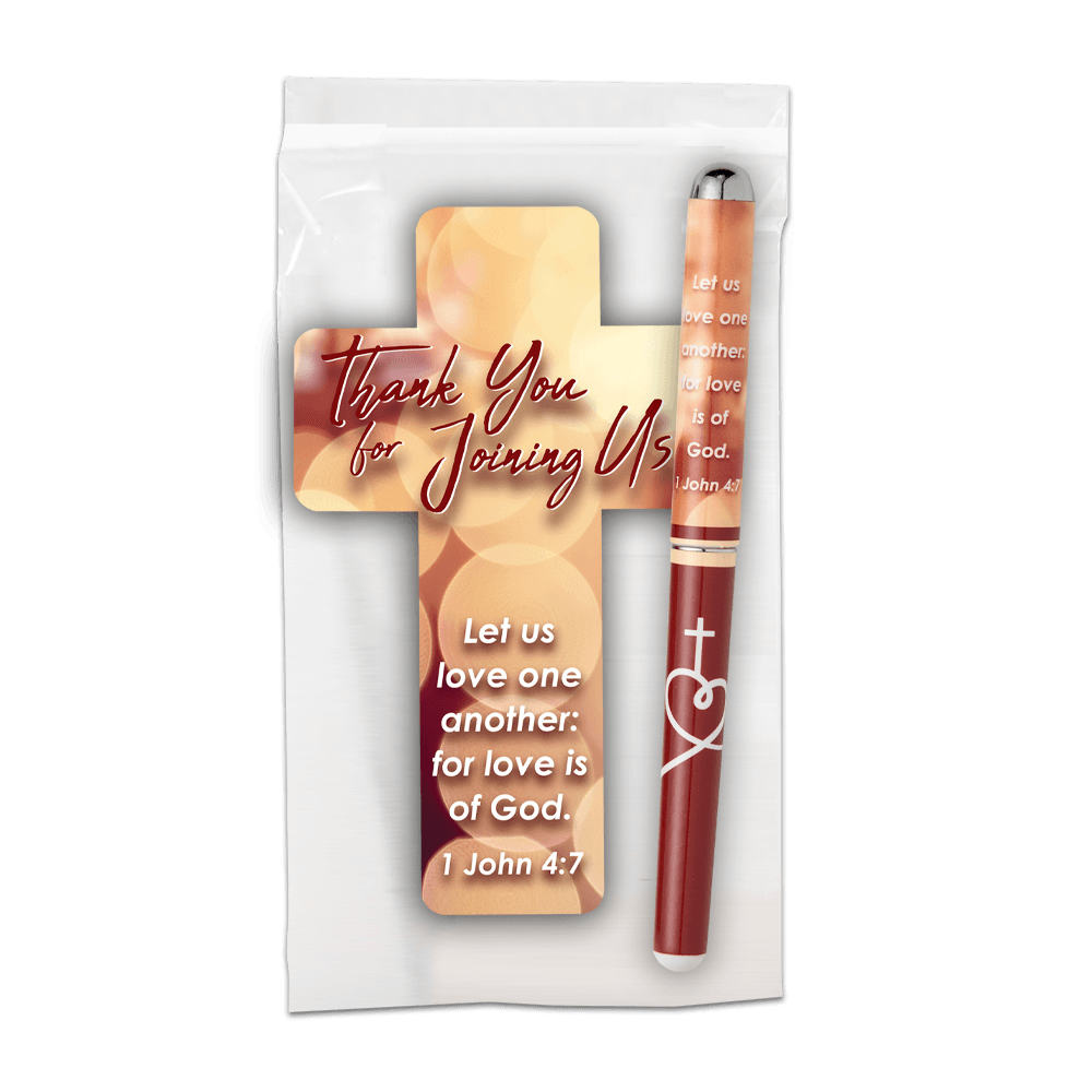 Cross-Shape Pen & Bookmark Set - Thank You For Joining Us!