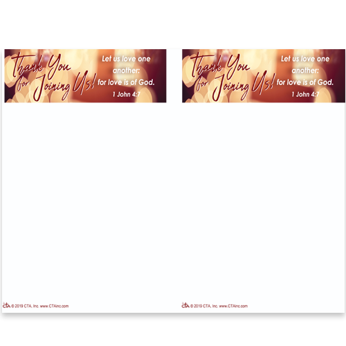Thank You for Joining Us Letterhead, Half Sheet