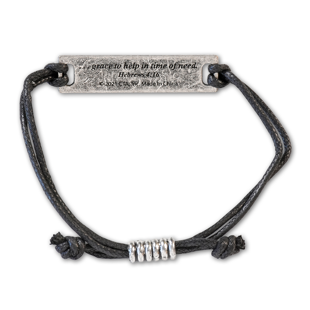Adjustable Bracelet with Engraved Message & Inspirational Card  -  Torn