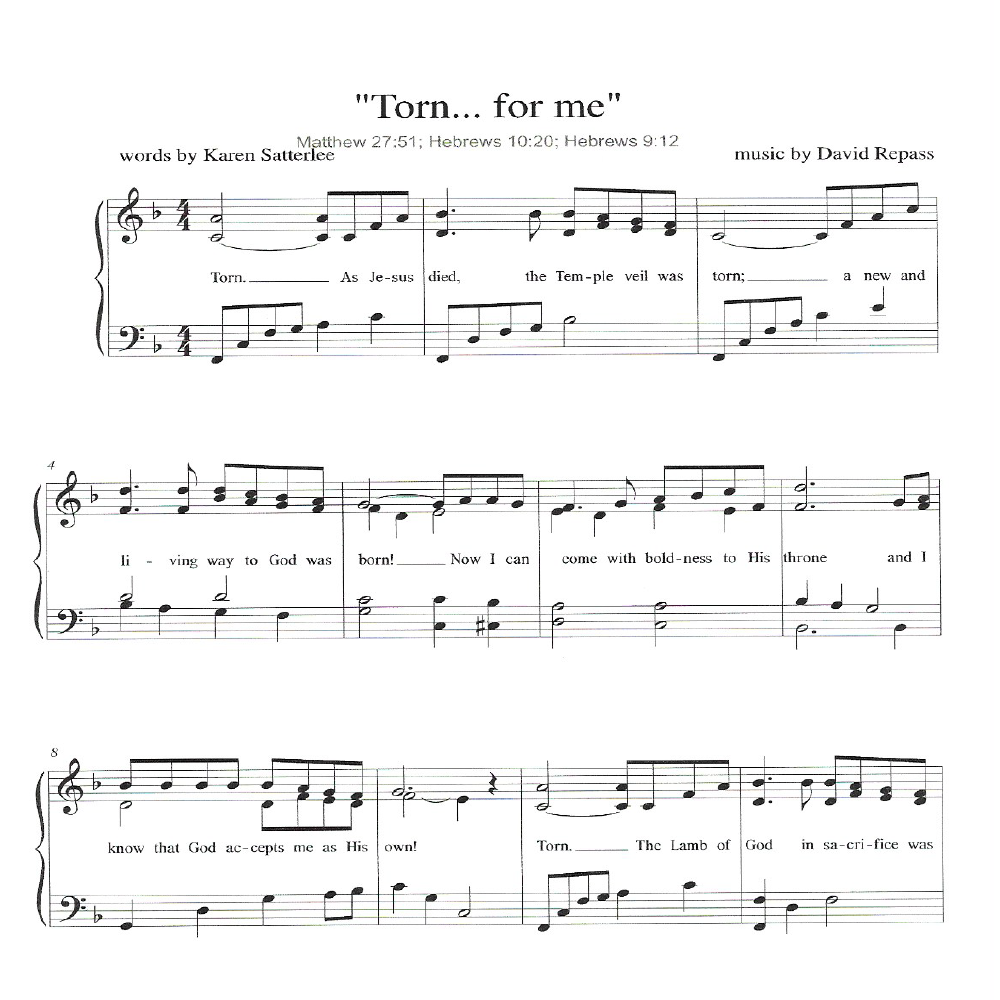 Sheet music for song Torn for Me