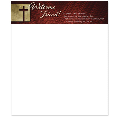 Welcome Friend Full Sheet Letterhead